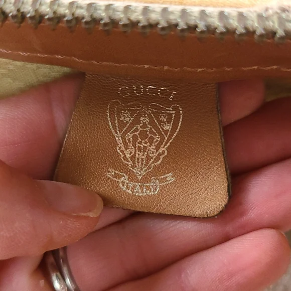 GUCCI suede travel bag, vintage, large rectangular satchel,  rare - Picture 14 of 16